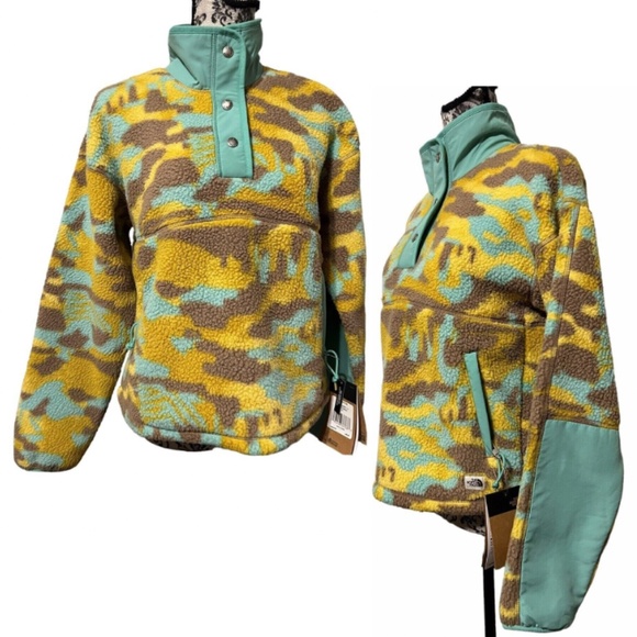 The North Face Printed Cragmont ¼ Snap Fleece Pullover (Wasabi Camo) - Picture 4 of 16